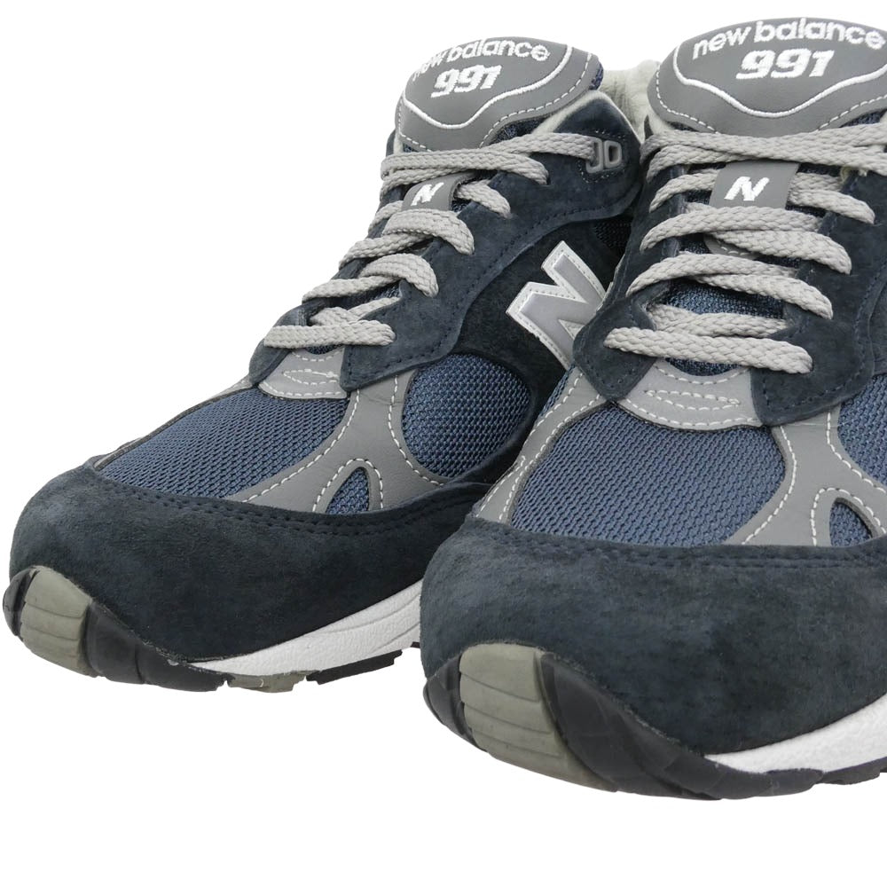 NEW BALANCE ニューバランス 英国製 M991NV ローカット スニーカー ネイビー系 グレー系 28.5cm【中古】