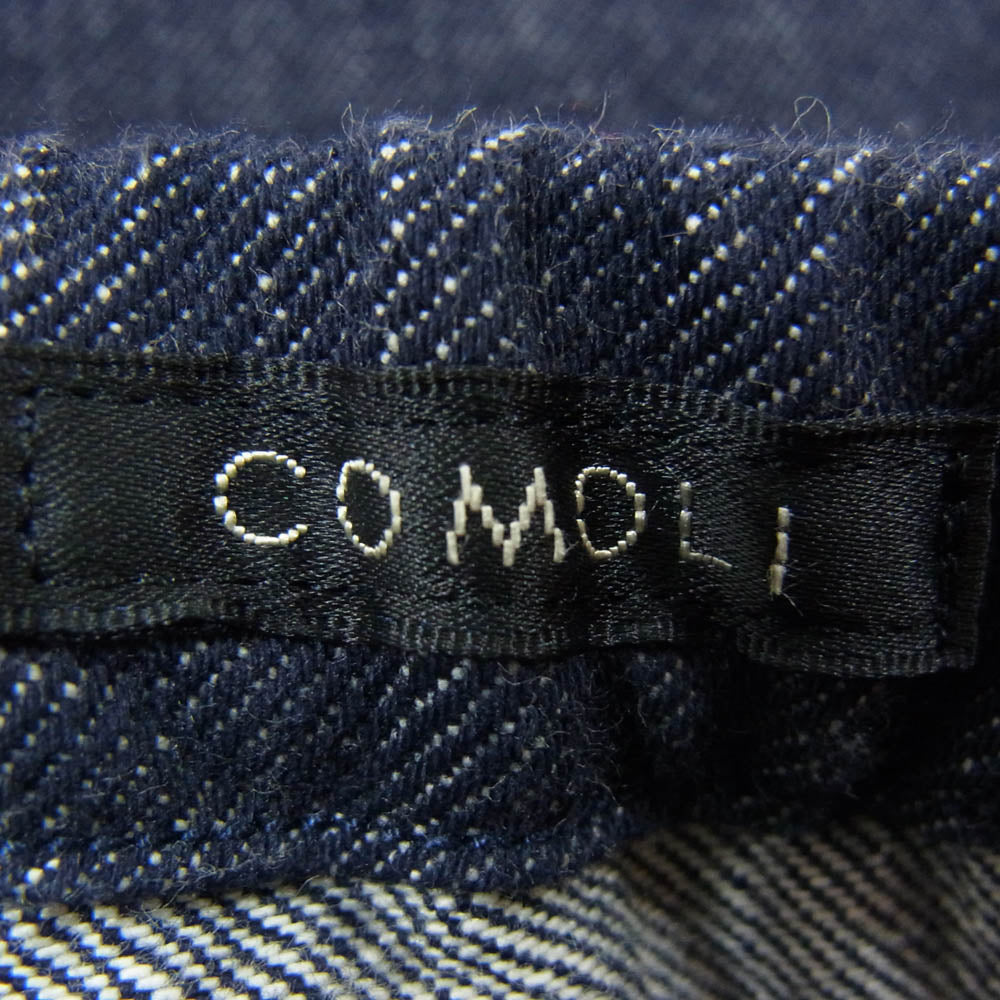 COMOLI コモリ 25SS B01-03013 ネイビー デニム テーパード パンツ ネイビー系 2【極上美品】【中古】