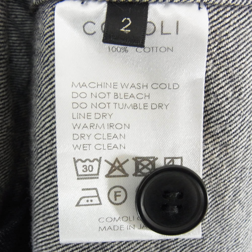 COMOLI コモリ 25SS B01-01023 ネイビー デニム テーラード ジャケット ネイビー系 2【極上美品】【中古】