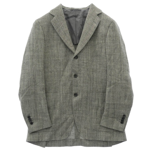BEAMS ビームス 21-16-1715-731 BEAMSF ビームスエフ F E.THOMAS HERRINGBORN JACKET ヘリンボーン テーラードジャケット ブラック系 ホワイト系 48【中古】