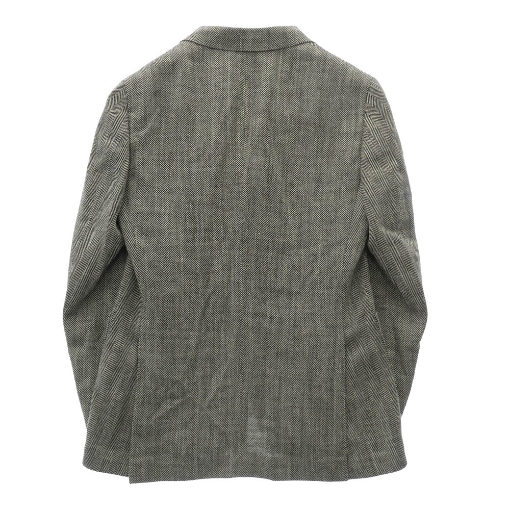 BEAMS ビームス 21-16-1715-731 BEAMSF ビームスエフ F E.THOMAS HERRINGBORN JACKET ヘリンボーン テーラードジャケット ブラック系 ホワイト系 48【中古】