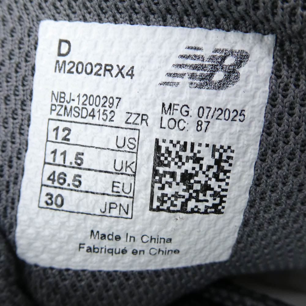 NEW BALANCE ニューバランス M2002RX4 GORE-TEX Magnet ゴアテックス マグネット ローカットスニーカー グレー系 30cm【極上美品】【中古】