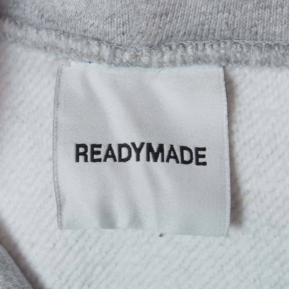 READY MADE レディメイド 24AW RE-CO-GY-00-00-286 HOODIE ARCH LOGO アーチロゴプリント プルオーバーパーカー フーディー グレー系 XL【中古】