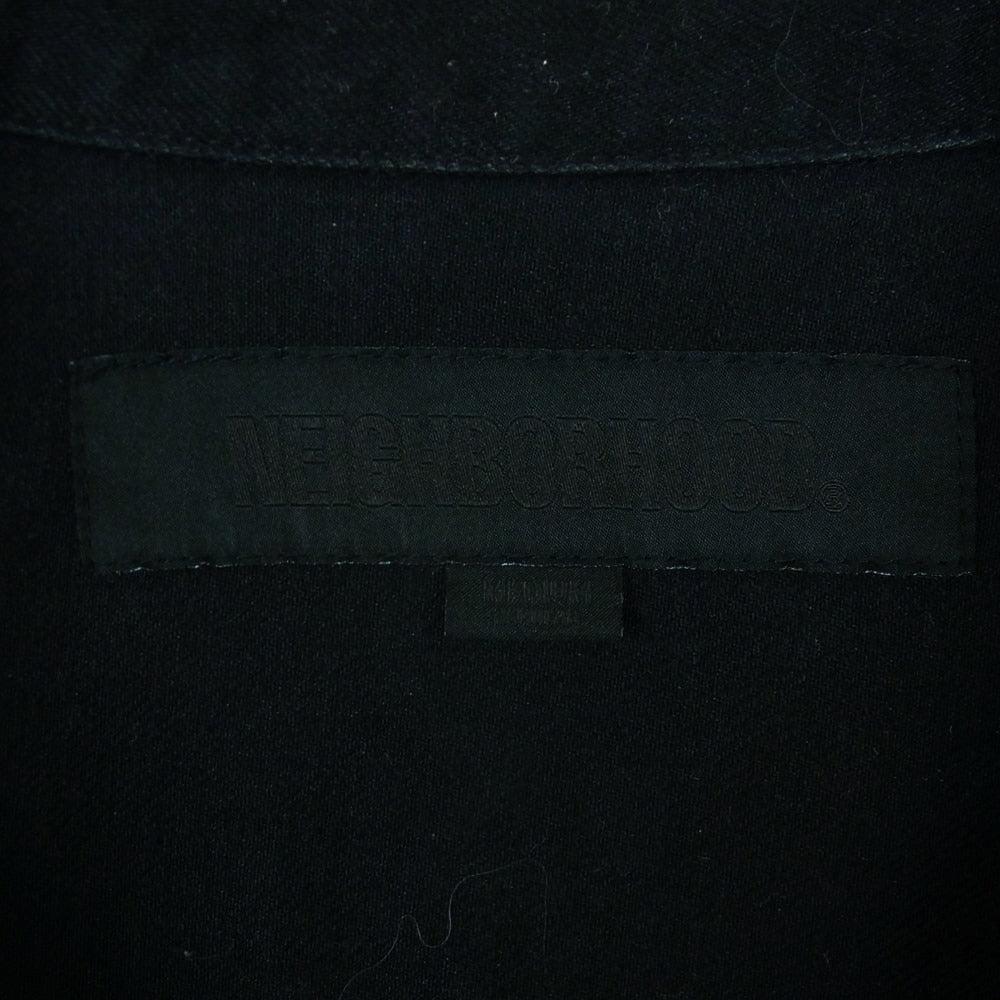 NEIGHBORHOOD ネイバーフッド 24AW 242AQNH-JKM05 BW TYPE-4 JACKET ボタンダウン ブラック デニム ジャケット ブラック系 M【中古】