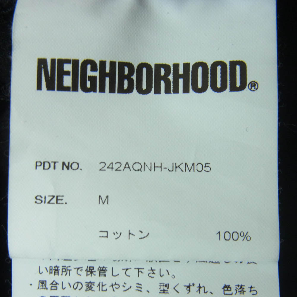 NEIGHBORHOOD ネイバーフッド 24AW 242AQNH-JKM05 BW TYPE-4 JACKET ボタンダウン ブラック デニム ジャケット ブラック系 M【中古】