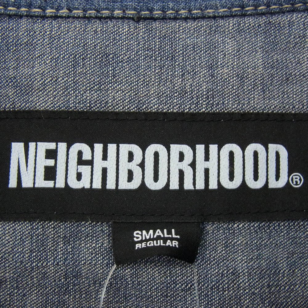 NEIGHBORHOOD ネイバーフッド 24SS 241SPNH-JKM04 WASHED LIGHTWEIGHT DENIM JACKET USED加工 ボタンダウン ウォッシュド ライトウェイト デニム ジャケット インディゴブルー系 M【極上美品】【中古】