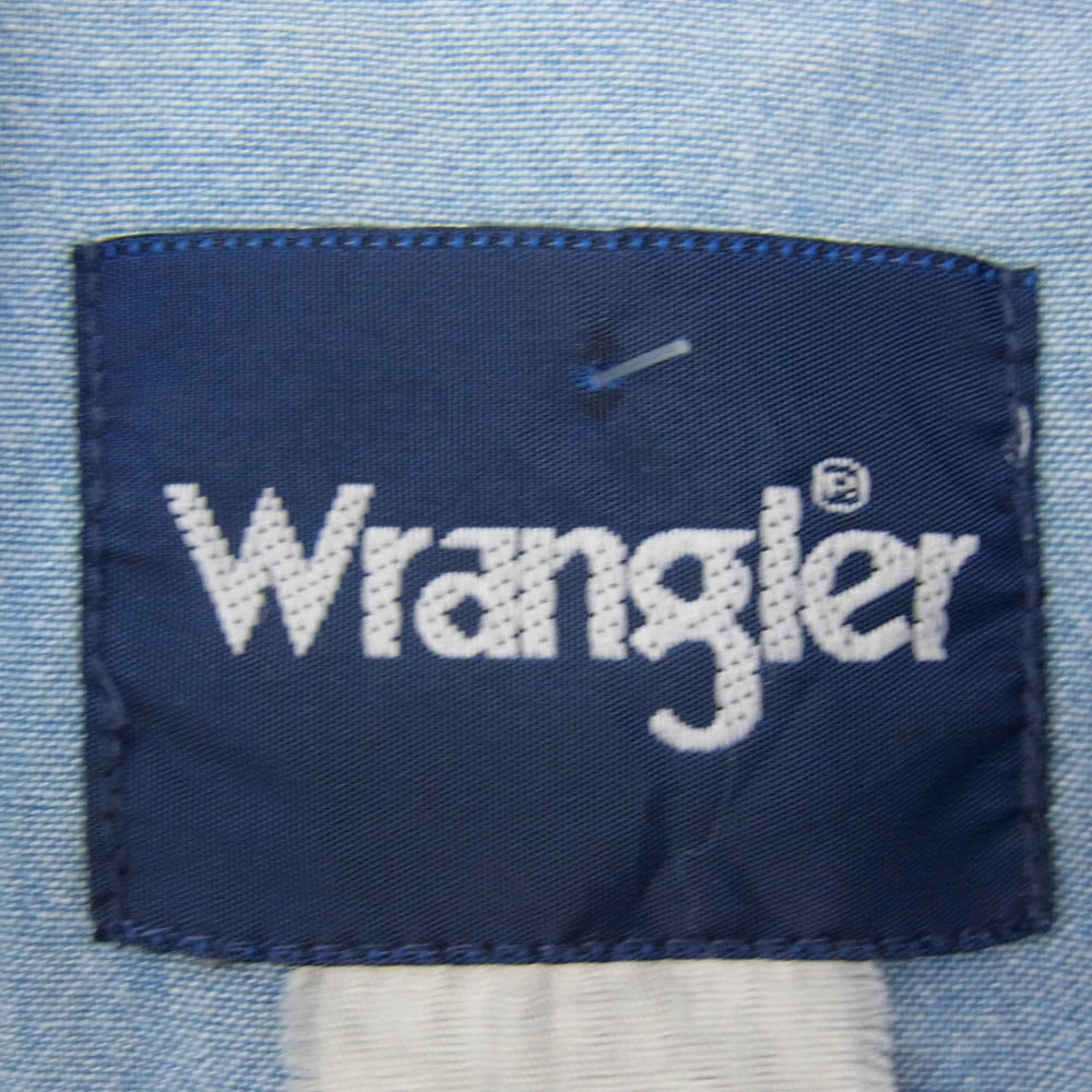 Wrangler ラングラー ウエスタン シャンブレー 長袖 デニムシャツ インディゴブルー系 サイズ表記無【中古】