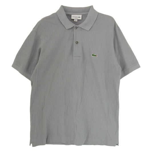 LACOSTE ラコステ クラシックフィット ロゴワッペン 半袖 ポロシャツ グレー系 3【中古】