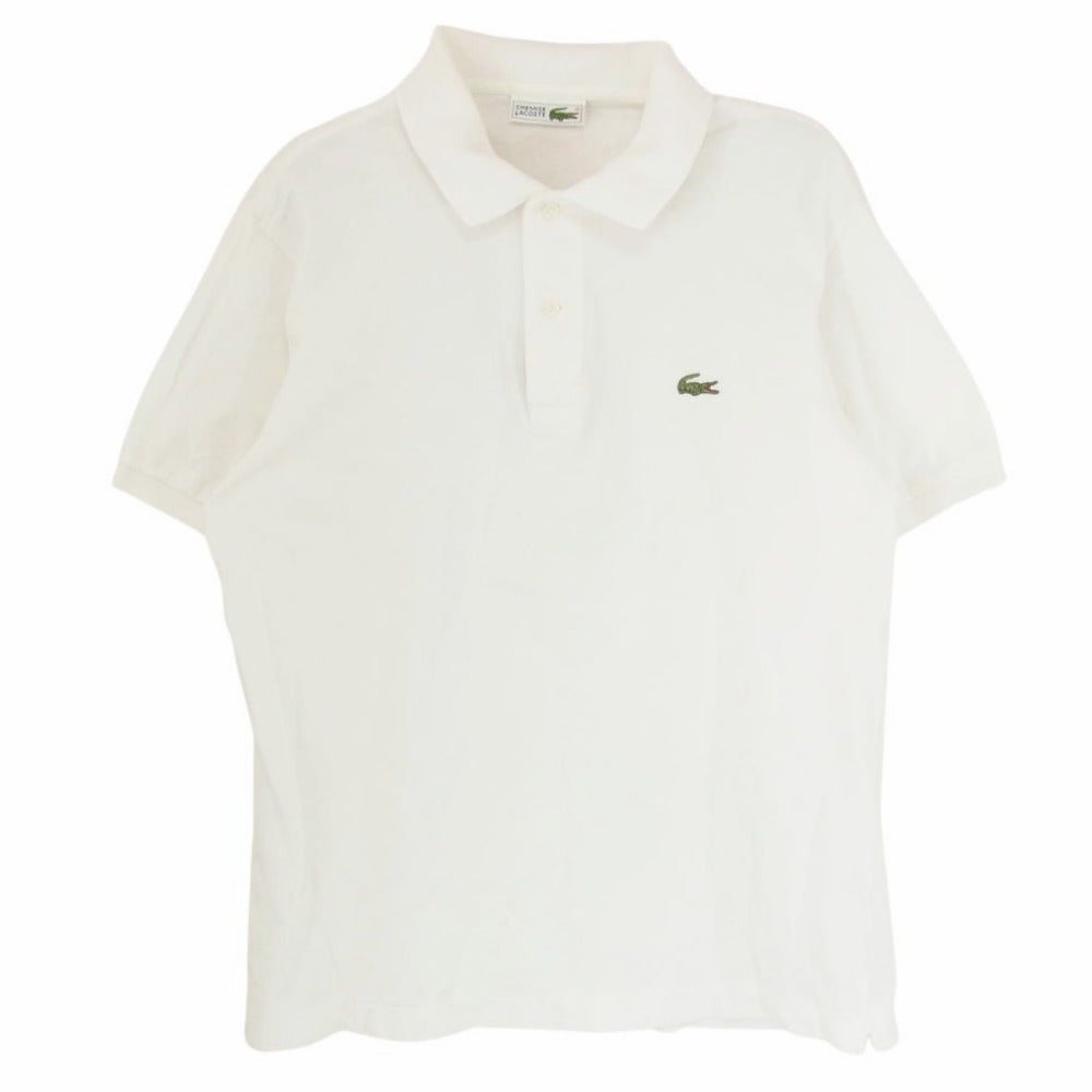 LACOSTE ラコステ CHEMISE ロゴワッペン 半袖 ポロシャツ ホワイト系 4【中古】
