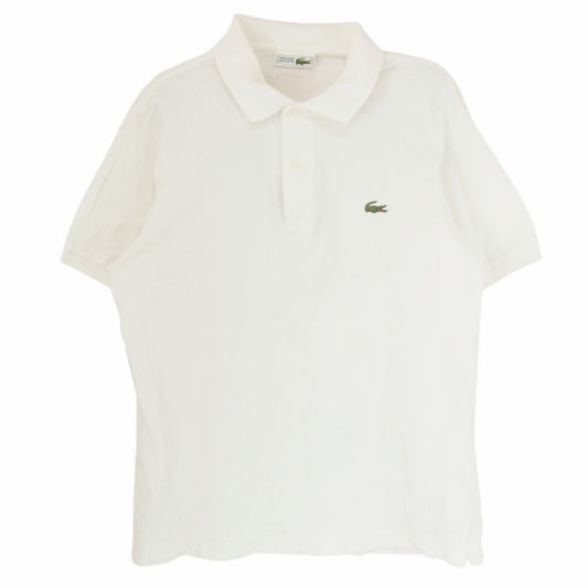 LACOSTE ラコステ CHEMISE ロゴワッペン 半袖 ポロシャツ ホワイト系 4【中古】