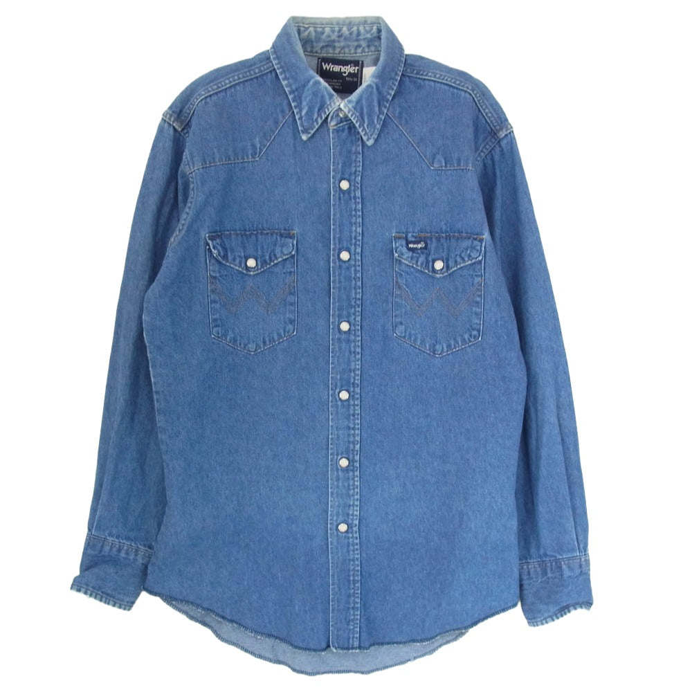 Wrangler ラングラー ウエスタン 長袖 デニムシャツ インディゴブルー系 15 1/2【中古】