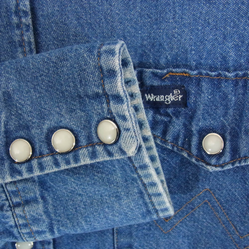 Wrangler ラングラー ウエスタン 長袖 デニムシャツ インディゴブルー系 15 1/2【中古】