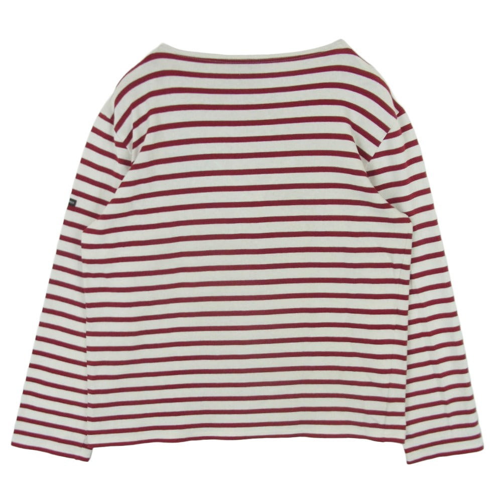 SAINT JAMES セントジェームス ボーダー バスクシャツ カットソー レッド系 オフホワイト系 M【中古】