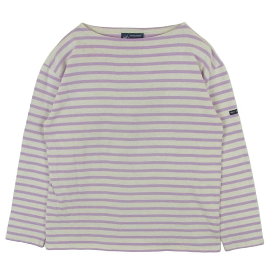 SAINT JAMES セントジェームス ボーダー バスクシャツ カットソー コットン ピンク系 オフホワイト系 M【中古】