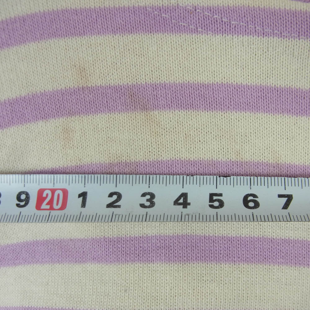 SAINT JAMES セントジェームス ボーダー バスクシャツ カットソー コットン ピンク系 オフホワイト系 M【中古】