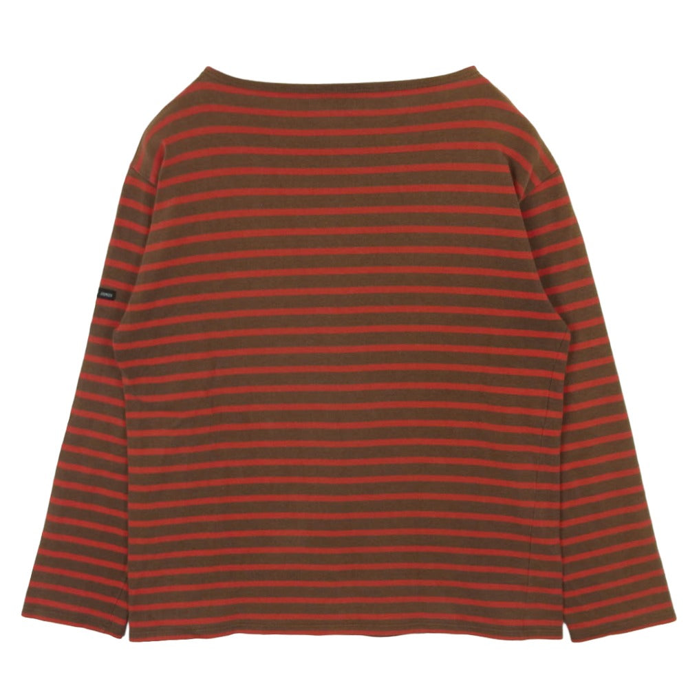 SAINT JAMES セントジェームス ボーダー バスクシャツ カットソー ブラウン系 レッド系 40【中古】