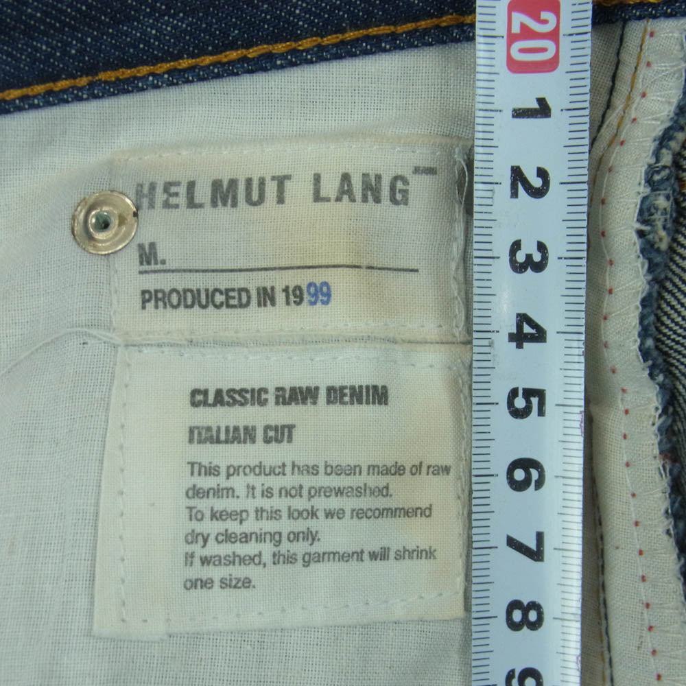 HELMUT LANG ヘルムートラング CLASSIC RAW DENIM 1999年 90s 本人期 クラシックロー デニム パンツ ジーンズ インディゴブルー系 27【中古】
