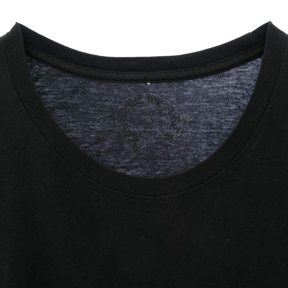 CHROME HEARTS クロムハーツ（原本無） SCROLL LABEL FUCKYOU L/S スクロールラベル ファックユー アームプリント 袖プリント 長袖 Tシャツ カットソー ブラック系 L【中古】