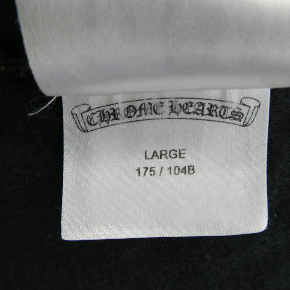 CHROME HEARTS クロムハーツ（原本無） SCROLL LABEL FUCKYOU L/S スクロールラベル ファックユー アームプリント 袖プリント 長袖 Tシャツ カットソー ブラック系 L【中古】