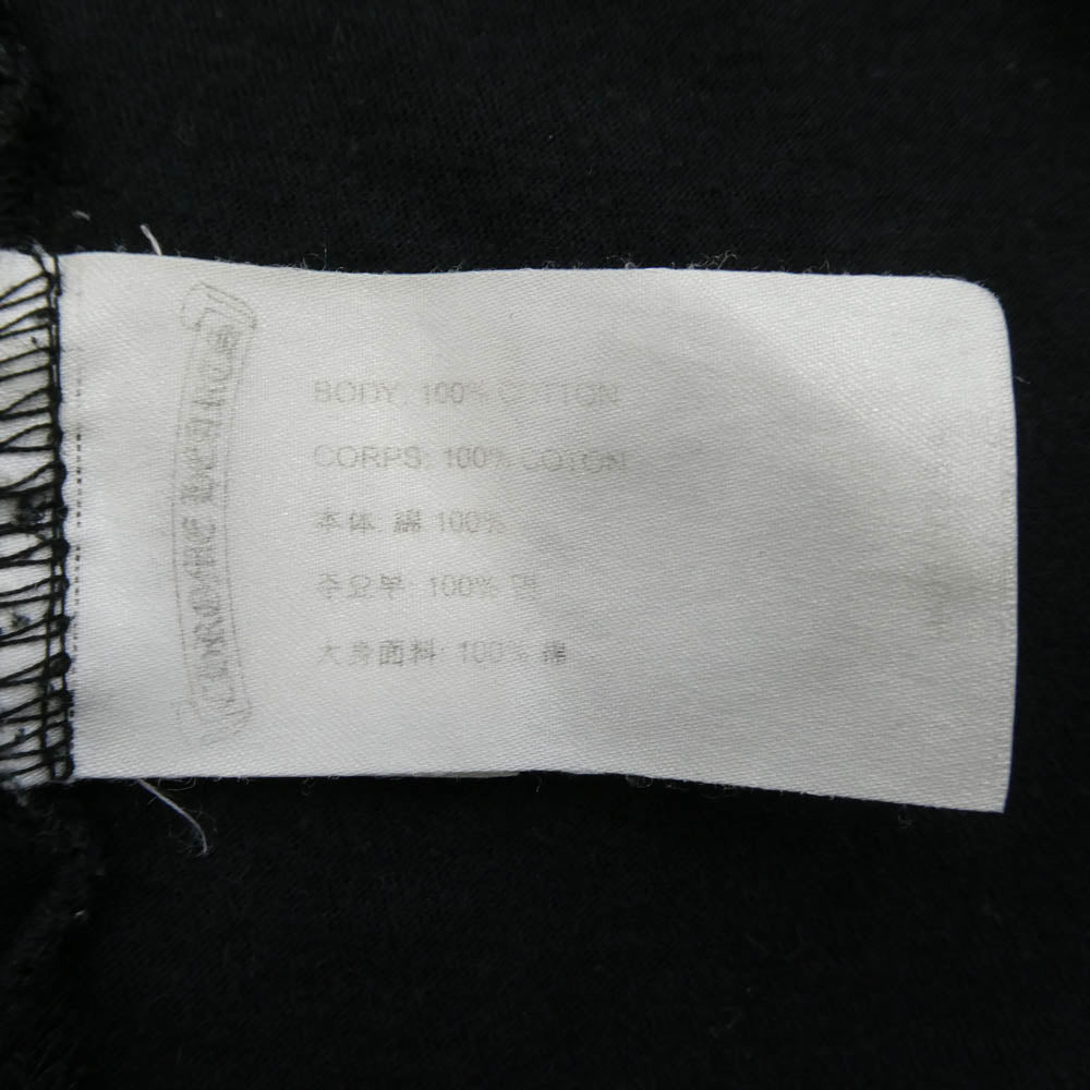 CHROME HEARTS クロムハーツ（原本無） SCROLL LABEL FUCKYOU L/S スクロールラベル ファックユー アームプリント 袖プリント 長袖 Tシャツ カットソー ブラック系 L【中古】