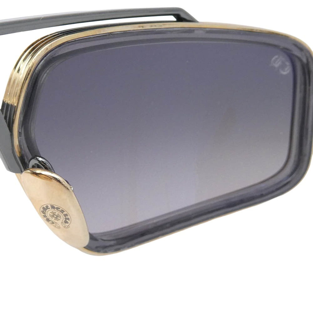 CHROME HEARTS クロムハーツ（原本無） EADER ダブルブリッジ サイドフレアニー サングラス フレーム：ゴールド系、ブラック系 61□20-124【中古】