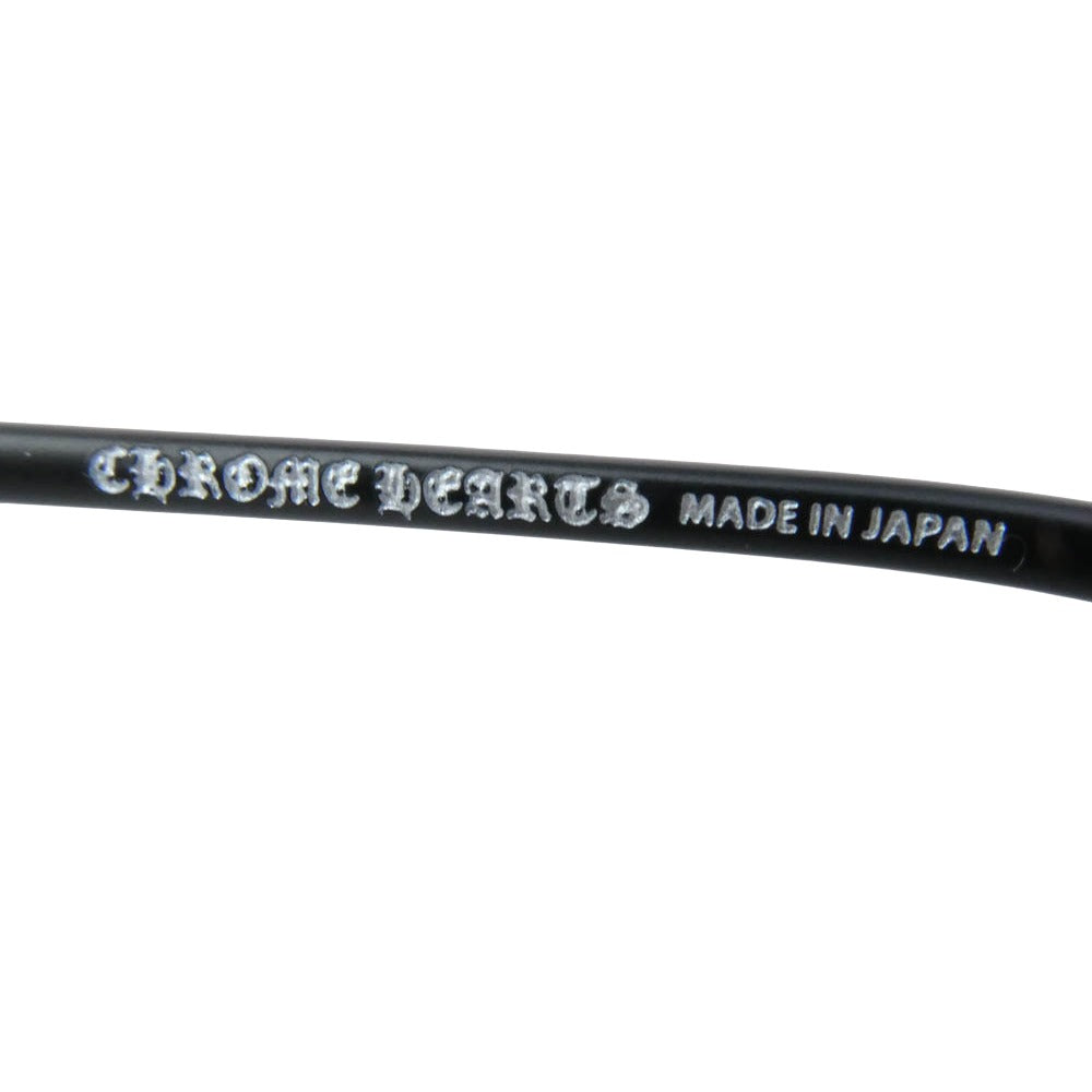 CHROME HEARTS クロムハーツ（原本無） PILLS III サイドフローラルクロス CHプラス グラデーションレンズ リムレス サングラス ブラック系 55□20-144【美品】【中古】