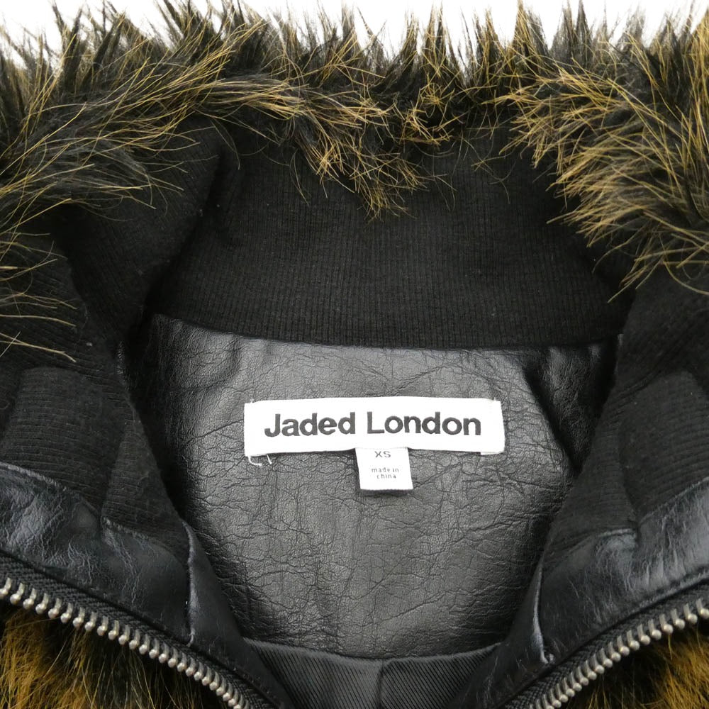 ジェイデッドロンドン Fur Jacket ファー ジップアップ ジャケット ブラック系 ブラウン系 XS【中古】