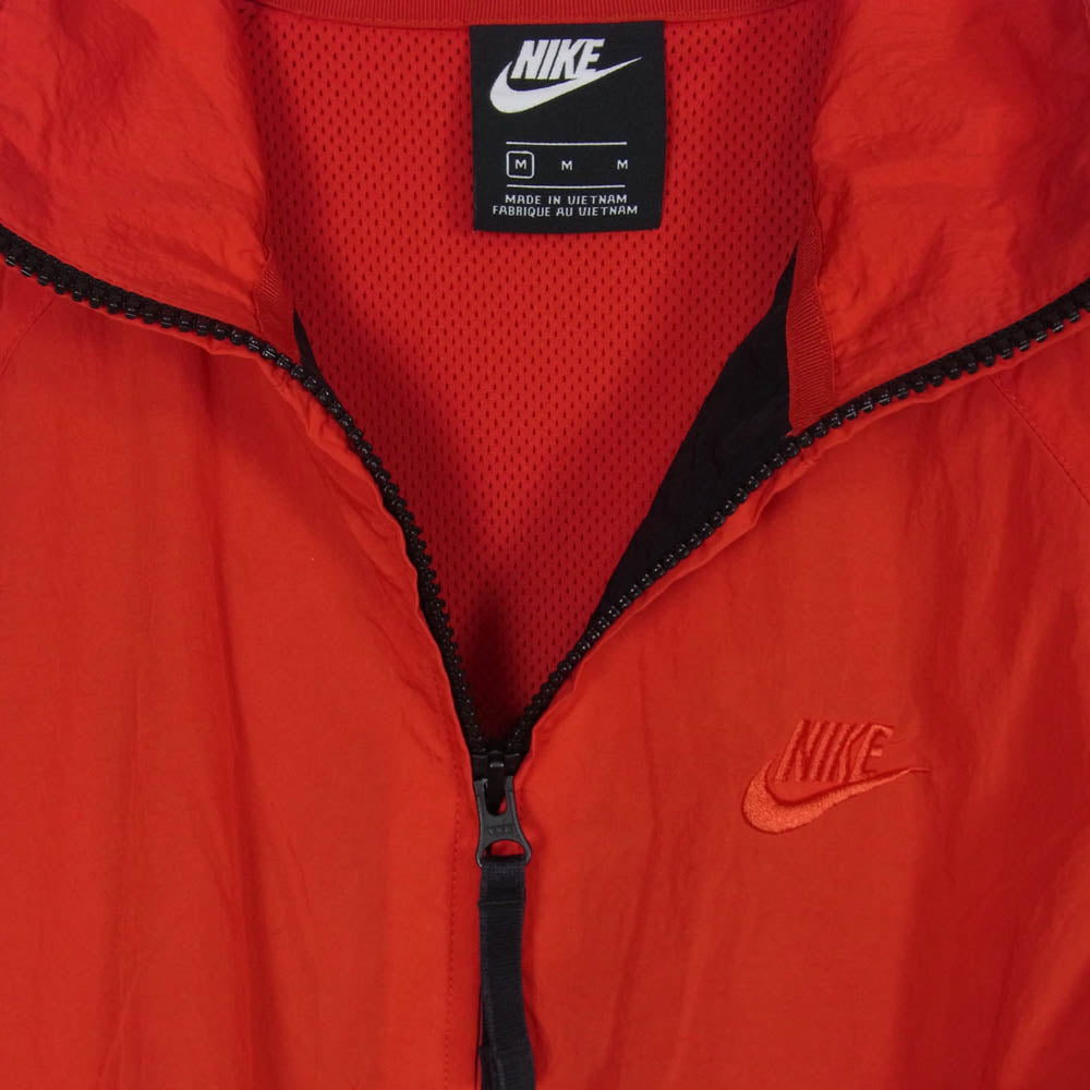 NIKE ナイキ AR3133-657 HBR STMT WOVEN JACKET ビッグ スウッシュ ウーブン ジャケット レッド系 M【中古】