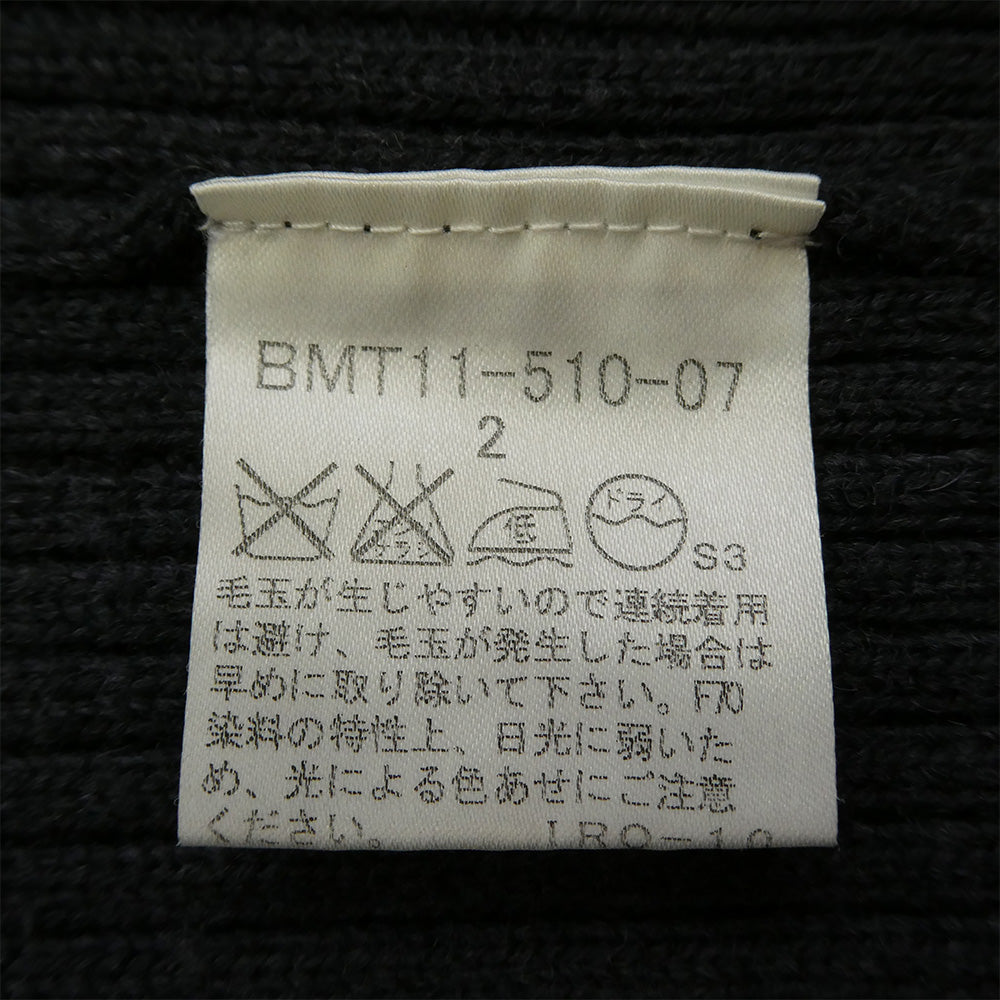BURBERRY BLACK LABEL バーバリーブラックレーベル BMT11-510-07 ノバチェック ウール ニット セーター チャコール系 2【中古】