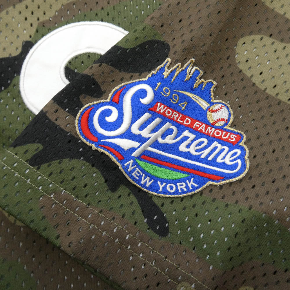 Supreme シュプリーム 24AW S Logo Baseball Henley エス ロゴ ヘンリー 半袖 ベースボール シャツ ウッドランドカモ カーキ系 マルチカラー系 M【極上美品】【中古】