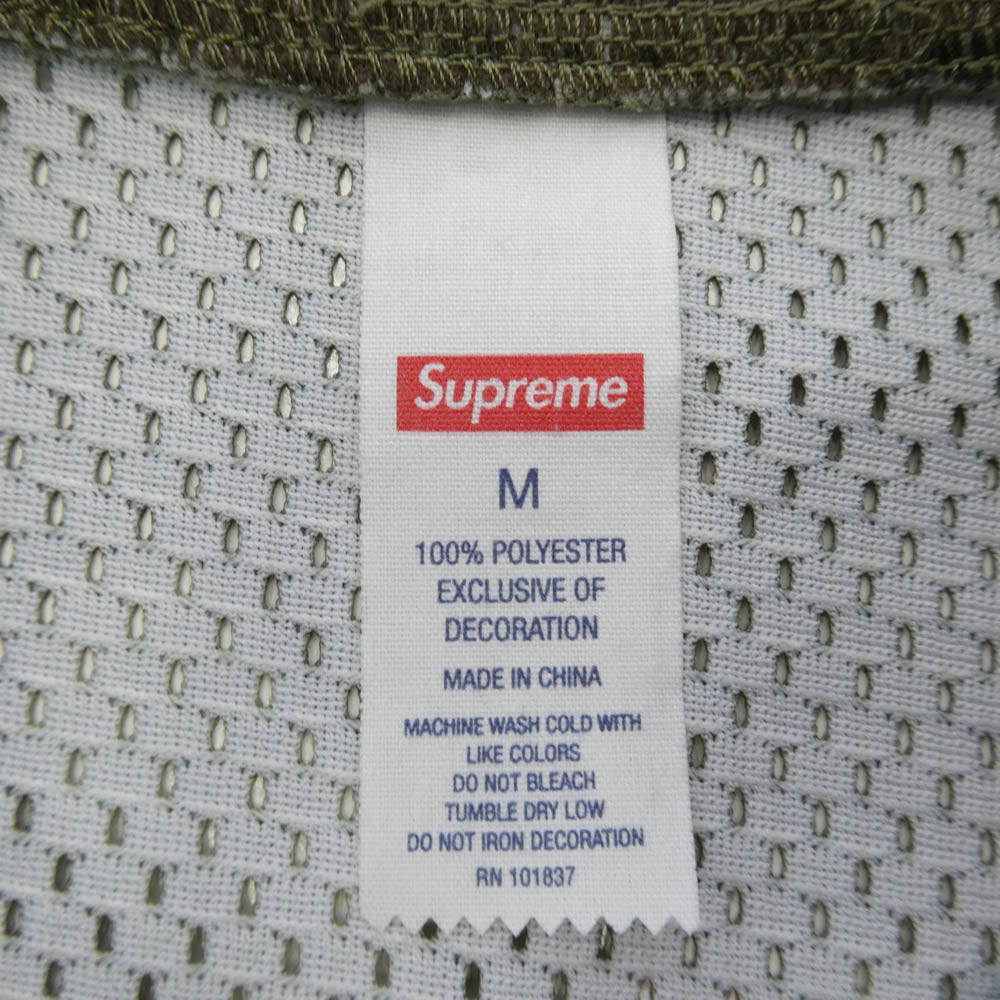 Supreme シュプリーム 24AW S Logo Baseball Henley エス ロゴ ヘンリー 半袖 ベースボール シャツ ウッドランドカモ カーキ系 マルチカラー系 M【極上美品】【中古】
