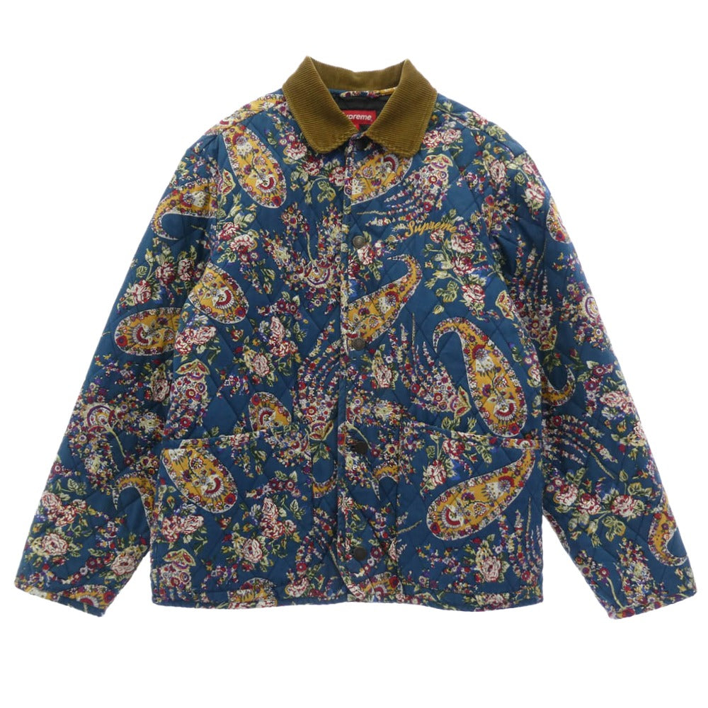 Supreme シュプリーム 19AW Quilted Paisley Jacket キルテッド ペイズリー ジャケット ブルー系 マルチカラー系 S【中古】