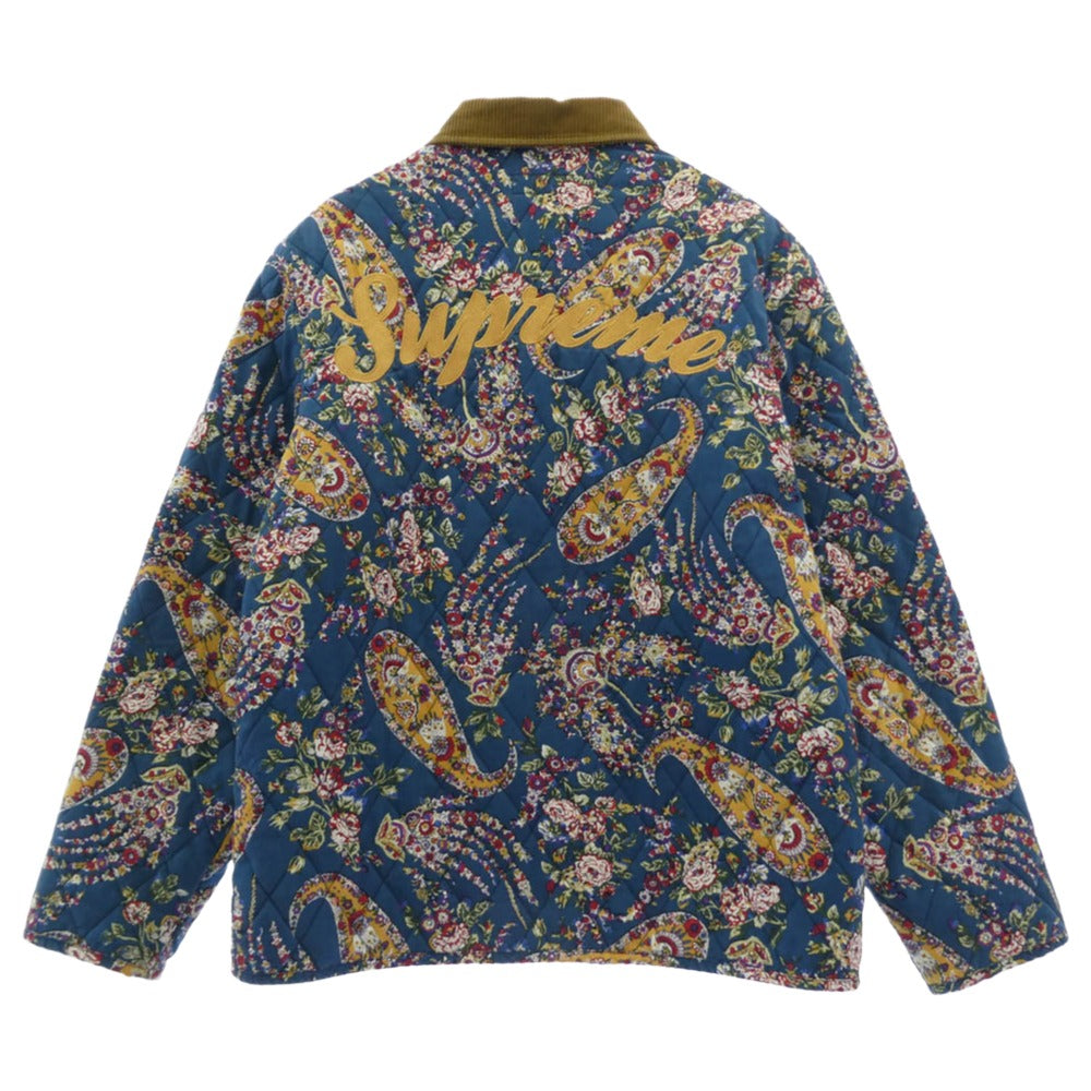 Supreme シュプリーム 19AW Quilted Paisley Jacket キルテッド ペイズリー ジャケット ブルー系 マルチカラー系 S【中古】