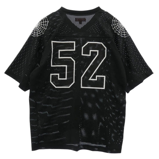 Supreme シュプリーム 24SS Spiderweb Football Jersey スパイダーウェブ フットボール ジャージ 半袖 Tシャツ ブラック系 M【美品】【中古】