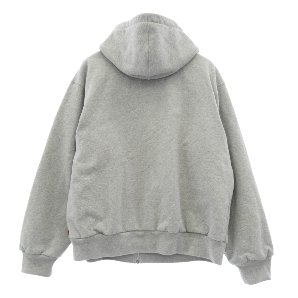Supreme シュプリーム 24AW Arc Thermal Zip Up Hooded Sweatshirt アーチ サーマル スウェットシャツ ジップアップ パーカー フーディー グレー系 M【中古】