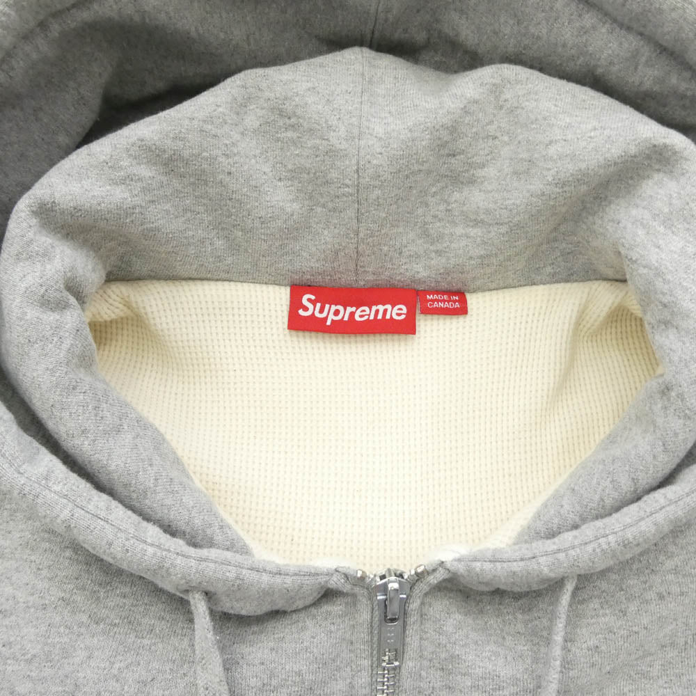 Supreme シュプリーム 24AW Arc Thermal Zip Up Hooded Sweatshirt アーチ サーマル スウェットシャツ ジップアップ パーカー フーディー グレー系 M【中古】