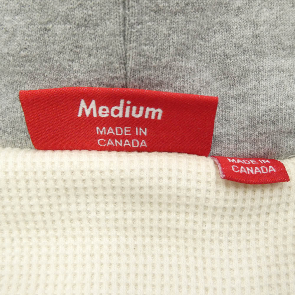 Supreme シュプリーム 24AW Arc Thermal Zip Up Hooded Sweatshirt アーチ サーマル スウェットシャツ ジップアップ パーカー フーディー グレー系 M【中古】