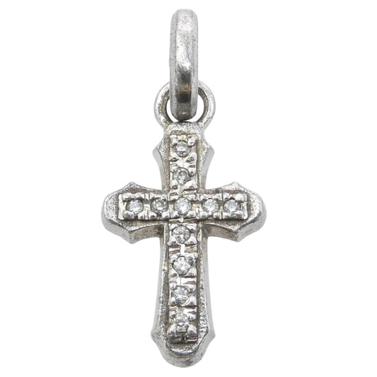 Sympathy of Soul シンパシーオブソウル PI502SC SMOOTH CROSS PENDANT W/CZ キュービックジルコニア スムース クロス ペンダントトップ シルバー系【中古】