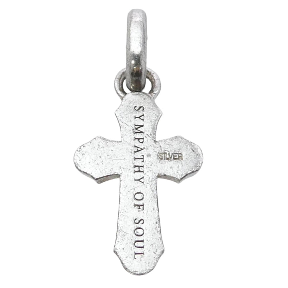 Sympathy of Soul シンパシーオブソウル PI502SC SMOOTH CROSS PENDANT W/CZ キュービックジルコニア スムース クロス ペンダントトップ シルバー系【中古】