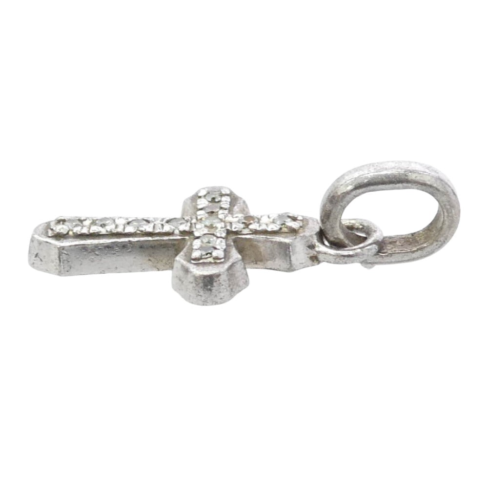 Sympathy of Soul シンパシーオブソウル PI502SC SMOOTH CROSS PENDANT W/CZ キュービックジルコニア スムース クロス ペンダントトップ シルバー系【中古】