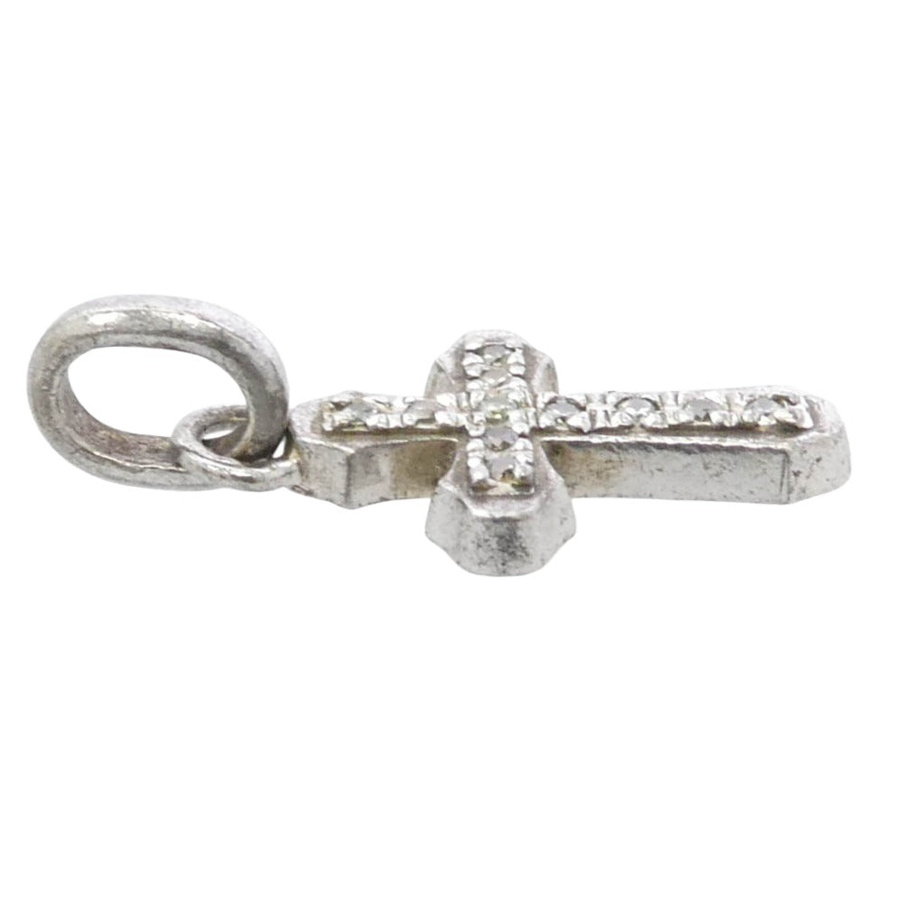 Sympathy of Soul シンパシーオブソウル PI502SC SMOOTH CROSS PENDANT W/CZ キュービックジルコニア スムース クロス ペンダントトップ シルバー系【中古】