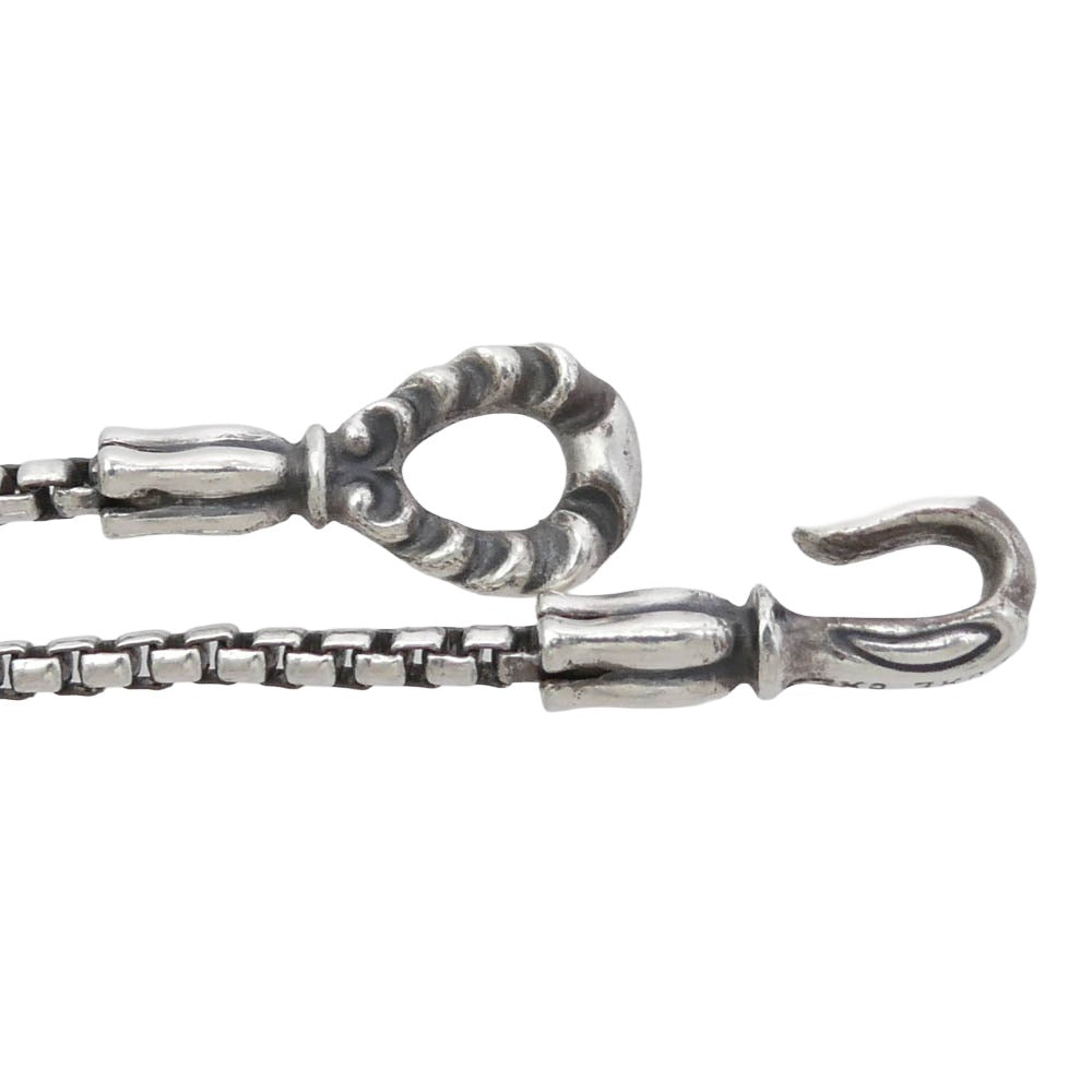 LONE ONES ロンワンズ MFNH0002S ギャランティ付属 S MF Hooks Small Box Chain メイティングフライトフック ボックスチェーン ネックレス Sサイズ 60cm シルバー系【中古】