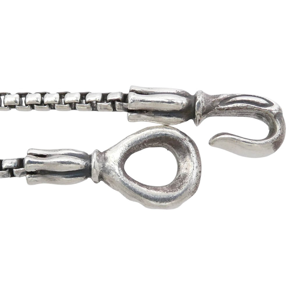 LONE ONES ロンワンズ MFNH0002S ギャランティ付属 S MF Hooks Small Box Chain メイティングフライトフック ボックスチェーン ネックレス Sサイズ 60cm シルバー系【中古】