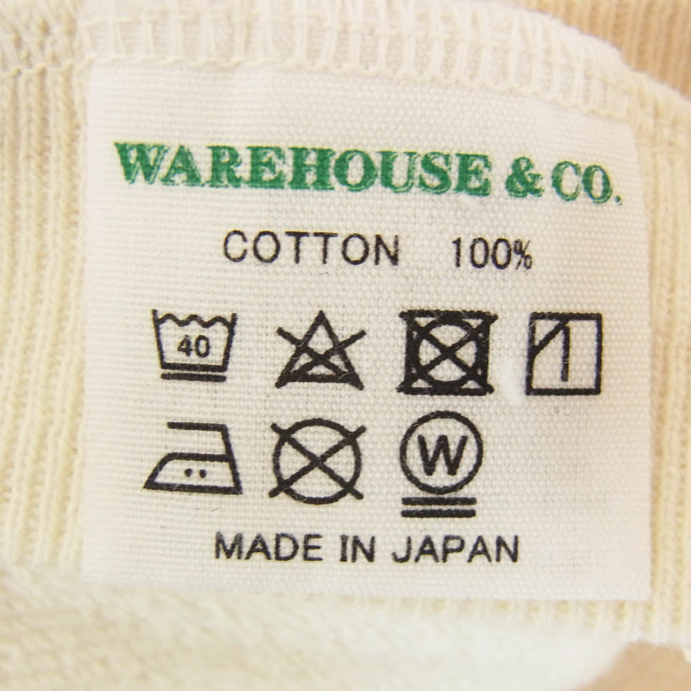 WAREHOUSE ウエアハウス 4078 HAWAII ハワイ コットン パイル地 半袖 Tシャツ オフホワイト系 42【中古】