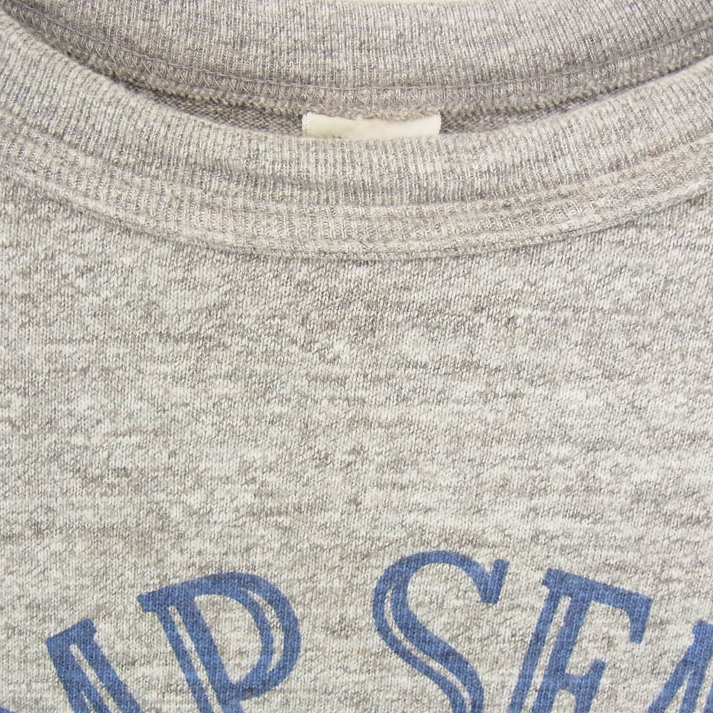 WAREHOUSE ウエアハウス 4601 CAMP SENECA キャンプ セネカ ロゴプリント Tシャツ 半袖カットソー グレー系 L【中古】
