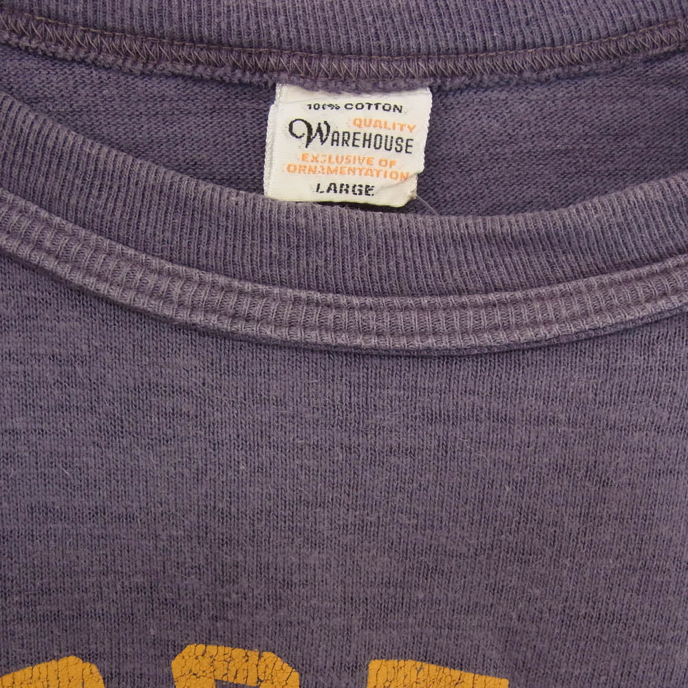 WAREHOUSE ウエアハウス 4601 SAN JOSE STATE COLLEGE サンノゼ ステート カレッジ ロゴ Tシャツ 半袖カットソー ネイビー系 L【中古】