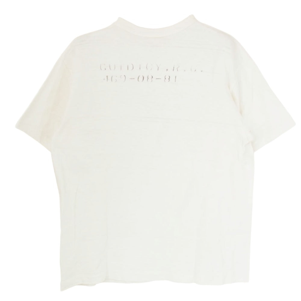 WAREHOUSE ウエアハウス 4601 Black Cats ブラック キャッツ Tシャツ 半袖 カットソー オフホワイト系 L【中古】