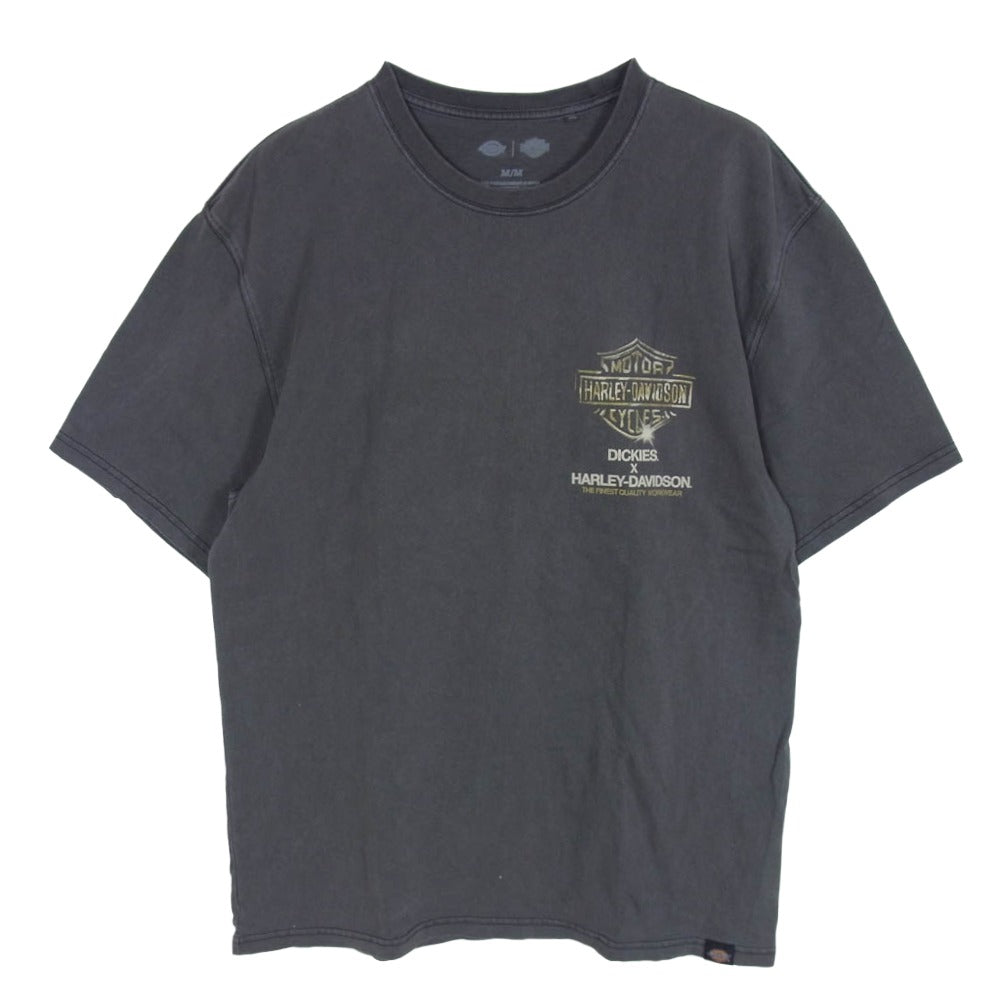 Dickies ディッキーズ 96572-25VM グラフィック S/S Tシャツ ヘビーウェイト フレイミング イーグル フロント バック プリント 半袖カットソー チャコール系 M【中古】