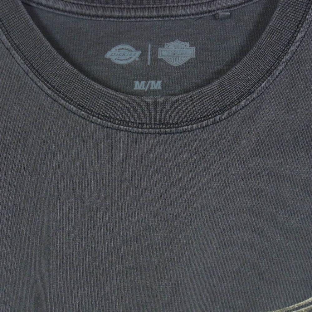 Dickies ディッキーズ 96572-25VM グラフィック S/S Tシャツ ヘビーウェイト フレイミング イーグル フロント バック プリント 半袖カットソー チャコール系 M【中古】