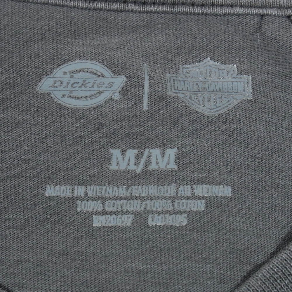 Dickies ディッキーズ 96572-25VM グラフィック S/S Tシャツ ヘビーウェイト フレイミング イーグル フロント バック プリント 半袖カットソー チャコール系 M【中古】